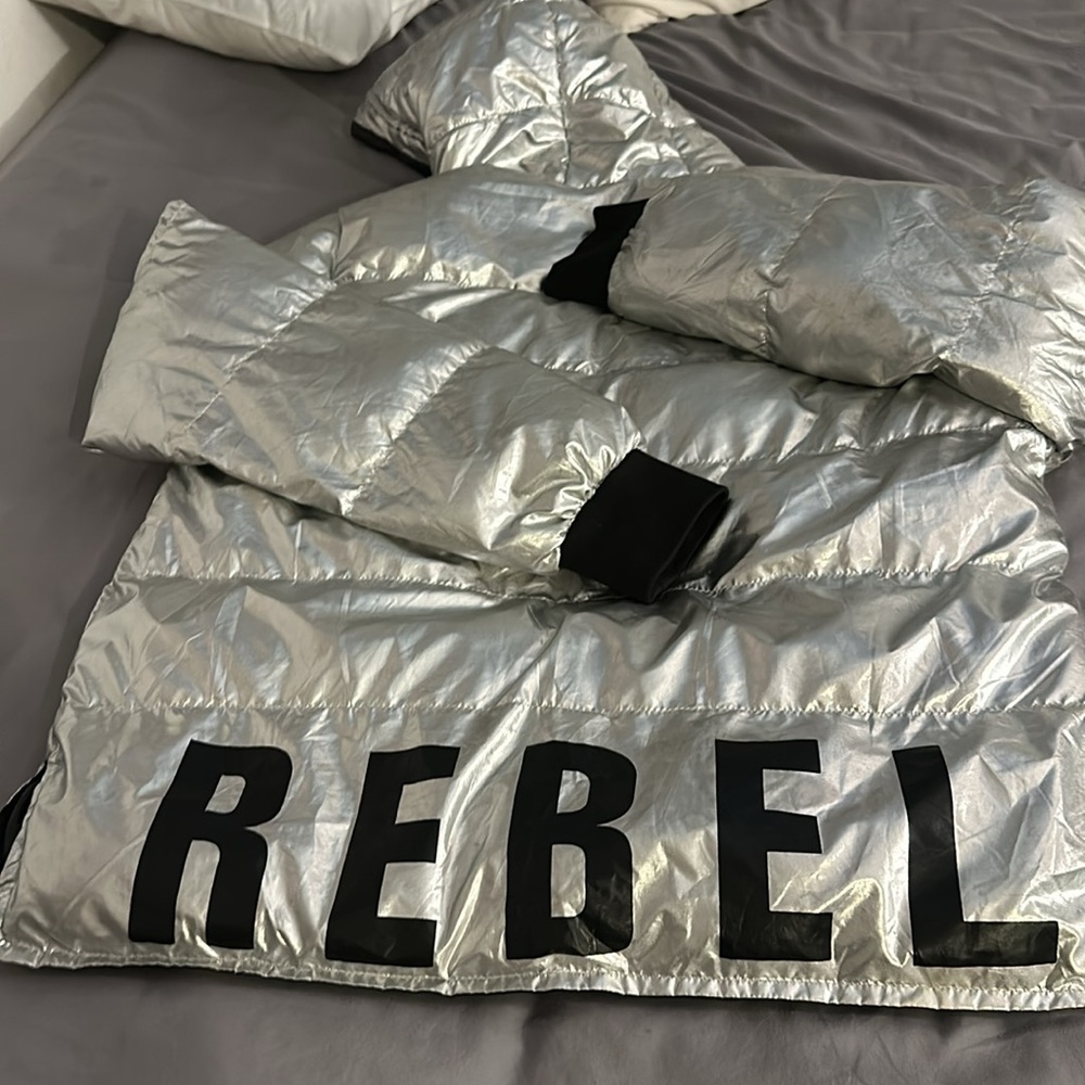 Silver Puffer Jacket. - image 4